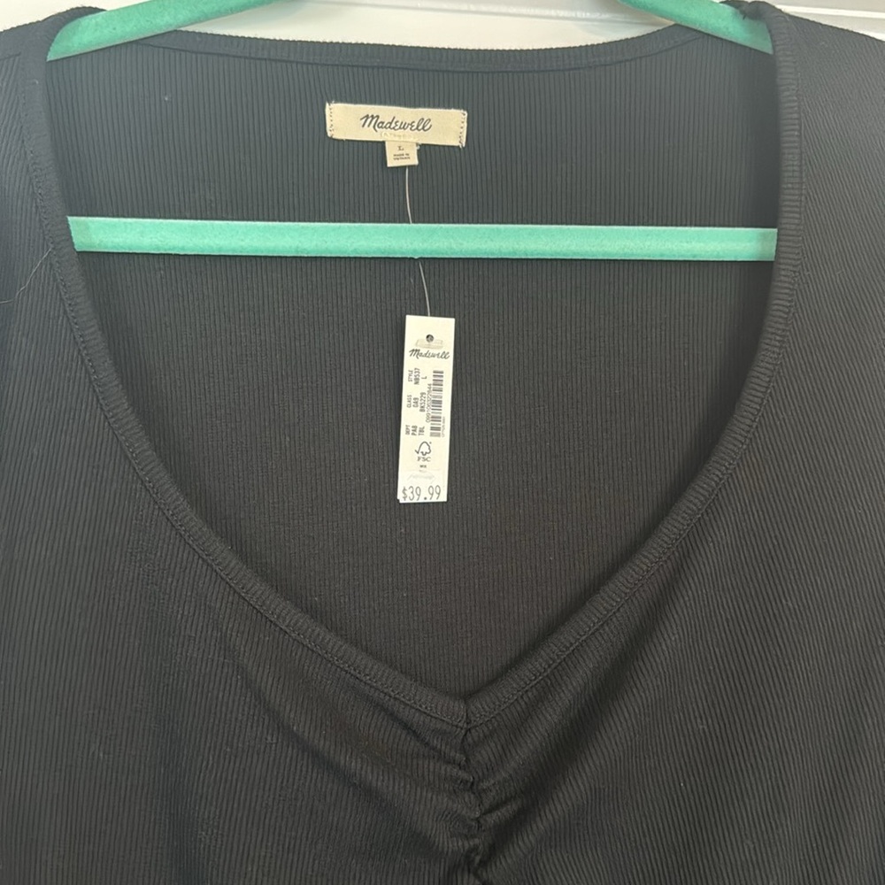 Madewell Ribbed Bodysuit (black) - Picture 2 of 2